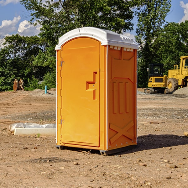 how often are the porta potties cleaned and serviced during a rental period in Chisholm Maine